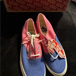 Vans Old Skool Authentic Slim Azalea Pink & Blue sneakers Women’s size 9.5 NWT